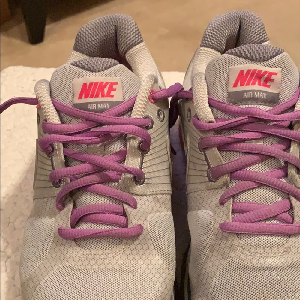 Nike Airmax purple and gray in color